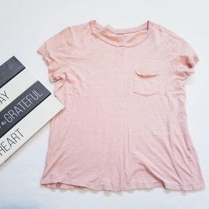 Madewell pocket tee dusty pink color medium